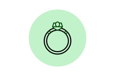 Turkuaz halka, vektör, piksel mükemmel, illüstratör dosyası