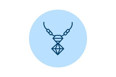 Elmas DNA Kolyesi, vektör, piksel mükemmel, illüstratör dosyası