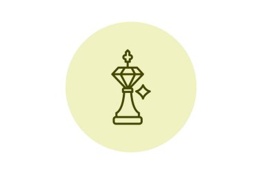 Elmas Satranç Parçası Kolyesi, vektör, piksel mükemmel, illüstratör dosyası