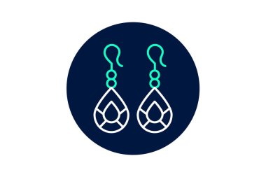 Gemstone küpeleri, vektör, piksel mükemmel, illüstratör dosyası