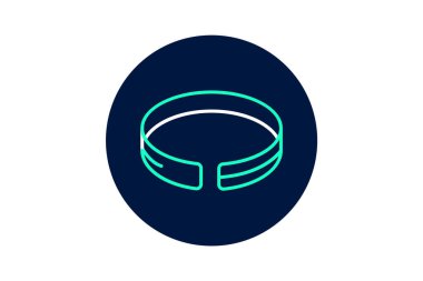 Gümüş bilezik, vektör, piksel mükemmel, illüstratör dosyası