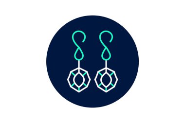 Ametist küpeler, vektör, piksel mükemmel, illüstratör dosyası