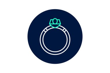 Turkuaz halka, vektör, piksel mükemmel, illüstratör dosyası