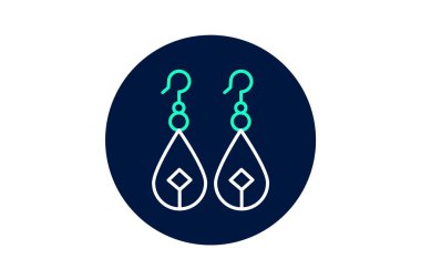 Safir küpeler, vektör, piksel mükemmel, illüstratör dosyası