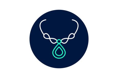 Gümüş Sonsuzluk Kolyesi, vektör, piksel mükemmel, illüstratör dosyası