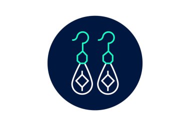 Ruby küpeler, vektör, piksel mükemmel, illüstratör dosyası