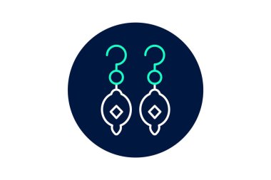 Zümrüt küpeler, vektör, piksel mükemmel, illüstratör dosyası