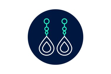 İnci damlası küpeleri, vektör, piksel mükemmel, illüstratör dosyası