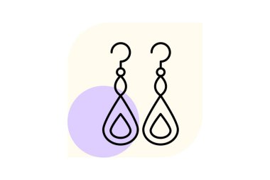 Opal küpeler, vektör, piksel mükemmel, illüstratör dosyası