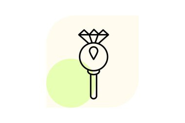 Elmas Anahtar Kolyesi, vektör, piksel mükemmel, illüstratör dosyası