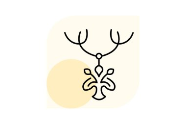 Gümüş Hayat Ağacı Kolyesi, vektör, piksel mükemmel, illüstratör dosyası