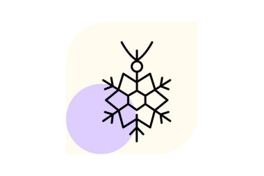 Elmas Kar Tanesi Kolyesi, vektör, piksel mükemmel, illüstratör dosyası