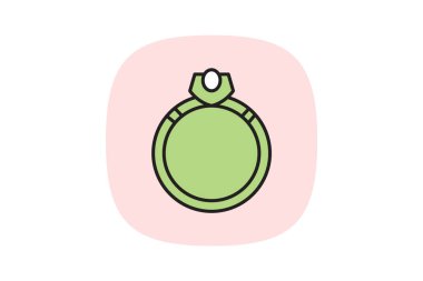 Turkuaz halka, vektör, piksel mükemmel, illüstratör dosyası