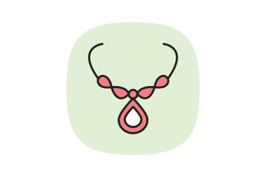 Gümüş Sonsuzluk Kolyesi, vektör, piksel mükemmel, illüstratör dosyası