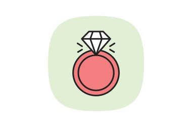 Elmas Dalga Halkası, vektör, piksel mükemmel, illüstratör dosyası