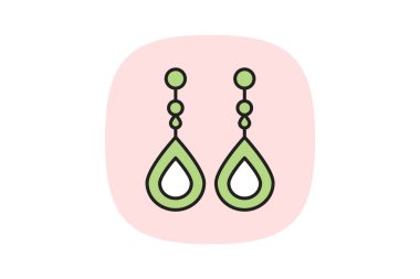 İnci damlası küpeleri, vektör, piksel mükemmel, illüstratör dosyası