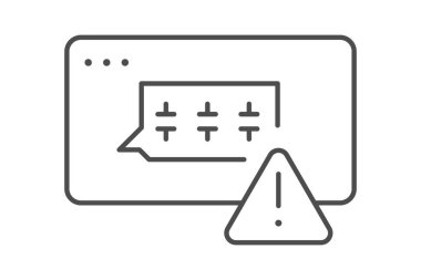 Kötü amaçlı yazılım uyarısı, vektör, piksel mükemmel, illüstratör dosyası