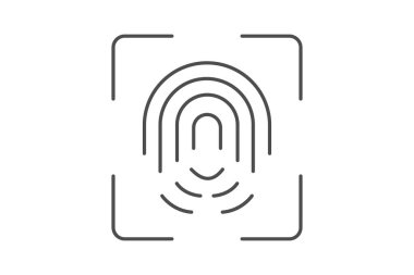 Biyometrik tarayıcı, vektör, piksel mükemmel, illüstratör dosyası