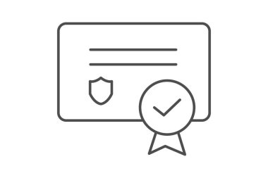 Güvenlik Sertifikası, vektör, piksel mükemmel, illüstratör dosyası