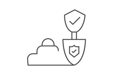 Güvenlik Sandbox, vektör, piksel mükemmel, resimleyici dosyası