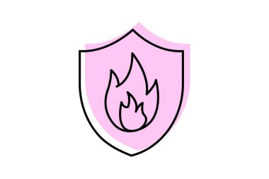 Firewall Shield, vektör, piksel mükemmel, illüstratör dosyası