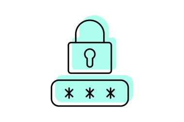 Şifreleme Kilidi, vektör, piksel mükemmel, resimleyici dosyası