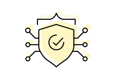 Siber Sigorta, vektör, piksel mükemmel, illüstratör dosyası