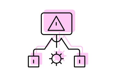 Siber Tehdit Haritası, vektör, piksel mükemmel, illüstratör dosyası