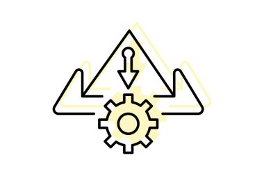 Risk Yönetimi Akış, vektör, piksel mükemmel, illüstratör dosyası