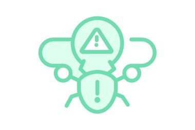 Ai Tehdit Algılama, vektör, piksel mükemmel, illüstratör dosyası