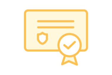 Güvenlik Sertifikası, vektör, piksel mükemmel, illüstratör dosyası