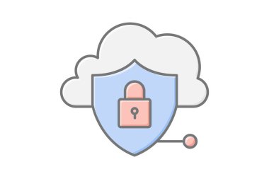 Data Lake Güvenlik, vektör, piksel mükemmel, illüstratör dosyası