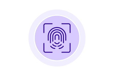 Biyometrik tarayıcı, vektör, piksel mükemmel, illüstratör dosyası