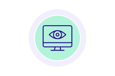 Dark Web Monitor, vektör, piksel mükemmel, illüstratör dosyası