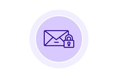 Güvenli e- posta, vektör, piksel mükemmel, illüstratör dosyası