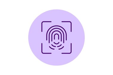 Biyometrik tarayıcı, vektör, piksel mükemmel, illüstratör dosyası