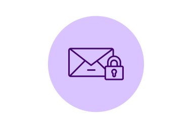 Güvenli e- posta, vektör, piksel mükemmel, illüstratör dosyası