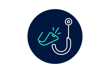 Phishing kancası, vektör, piksel mükemmel, illüstratör dosyası