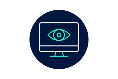 Dark Web Monitor, vektör, piksel mükemmel, illüstratör dosyası