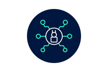 Botnet Algılama, vektör, piksel mükemmel, illüstratör dosyası