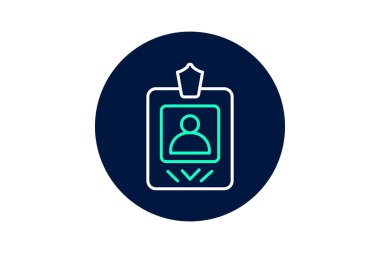 Dijital Kimlik Rozeti, vektör, piksel mükemmel, illüstratör dosyası