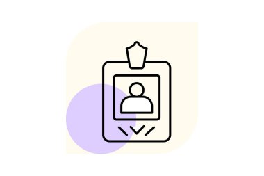 Dijital Kimlik Rozeti, vektör, piksel mükemmel, illüstratör dosyası