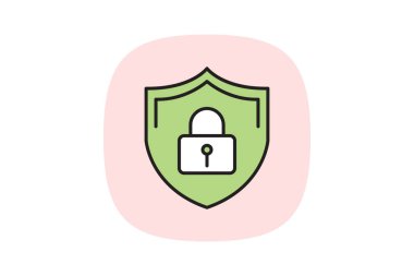 Güvenlik Yaması, vektör, piksel mükemmel, illüstratör dosyası