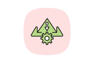 Risk Yönetimi Akış, vektör, piksel mükemmel, illüstratör dosyası