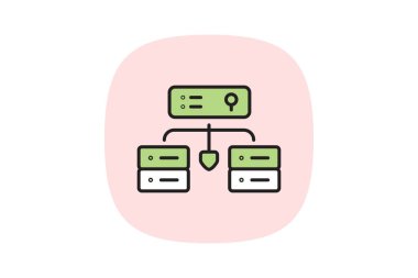 Güvenli Sunucu Odası, vektör, piksel mükemmel, resimleyici dosyası