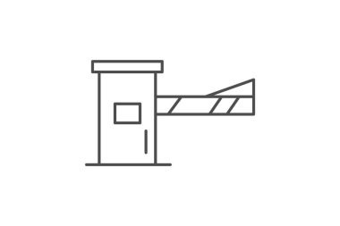 Toll Booth, vektör, piksel mükemmel, illüstratör dosyası