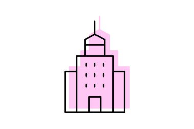 Ofis Kulesi, vektör, piksel mükemmel, illüstratör dosyası