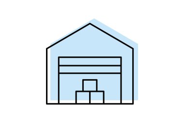 Depo, vektör, piksel mükemmel, çizer dosyası