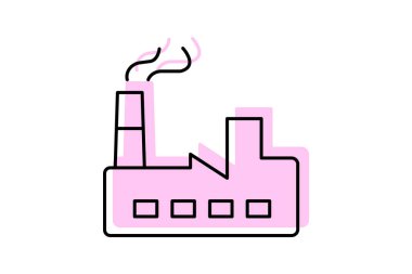 Fabrika, vektör, piksel mükemmel, illüstratör dosyası