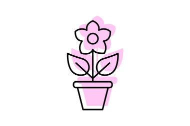 Çiçek, vektör, piksel mükemmel, illüstratör dosyası